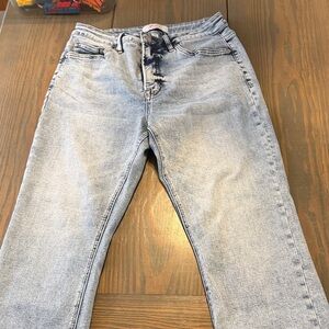 Women's Light Blue Straight Leg Jeans